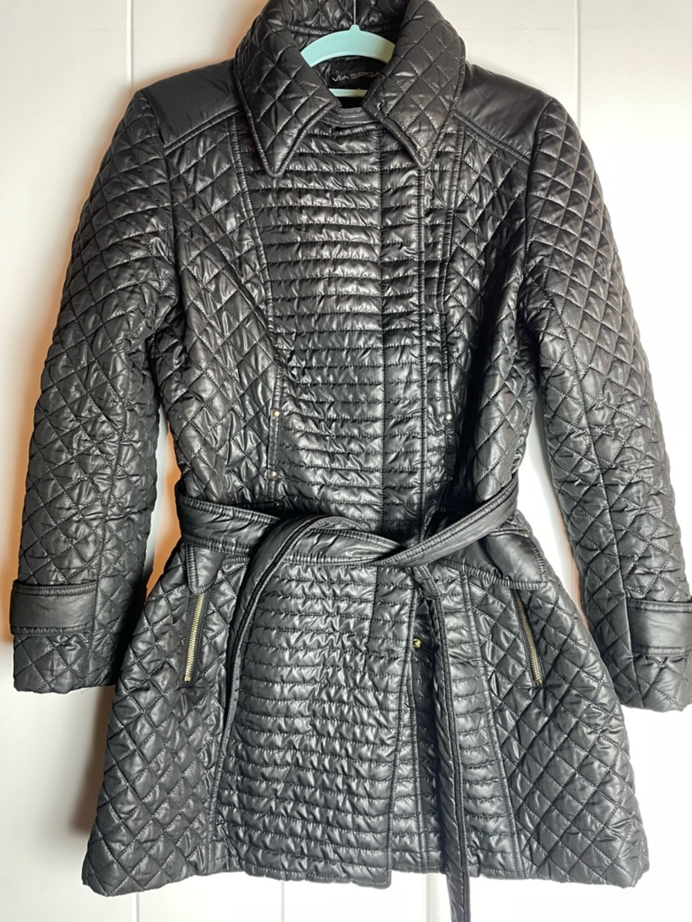 Via Spiga Black Quilted Spring Jacket, Size S, EUC